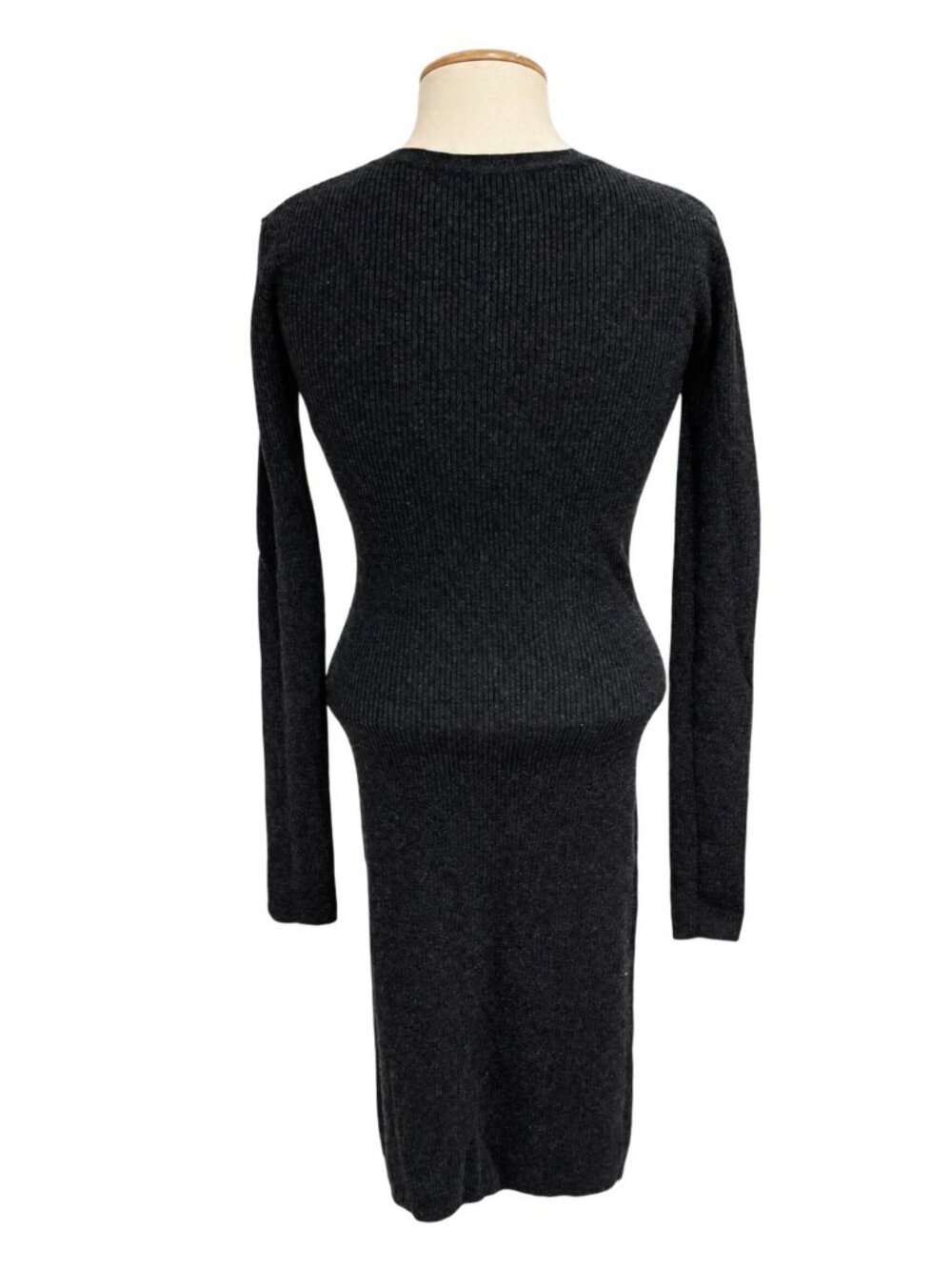 Community Charcoal Ribbed Knit Dress - S - Picture 2 of 3